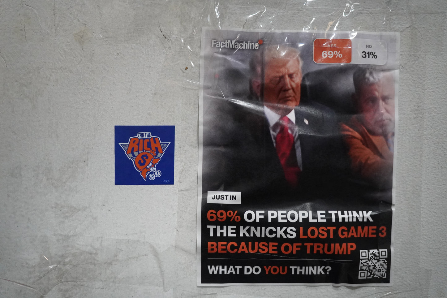 Tax the Rich NY Basketball Sticker