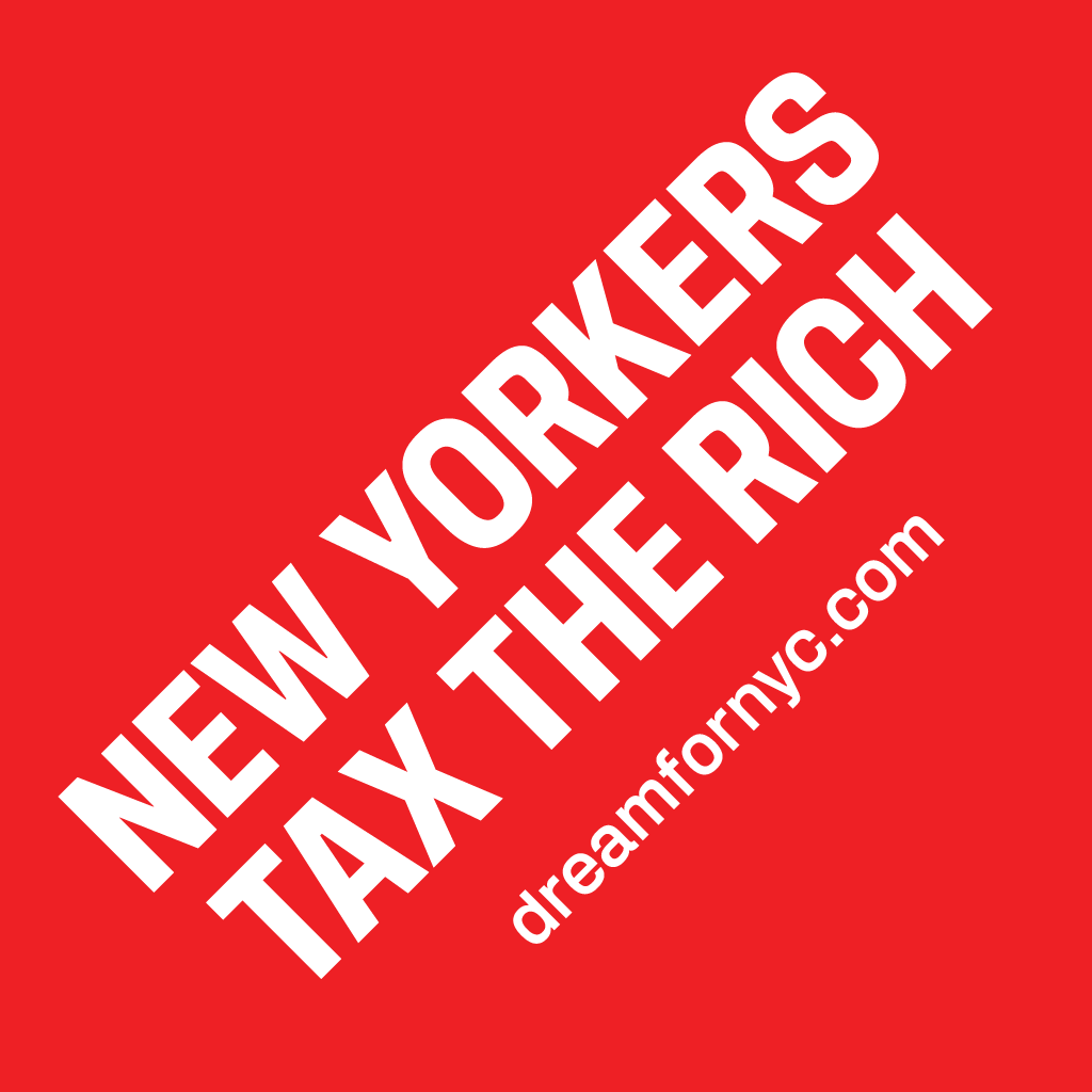 New Yorkers Tax the Rich Sticker (Square)