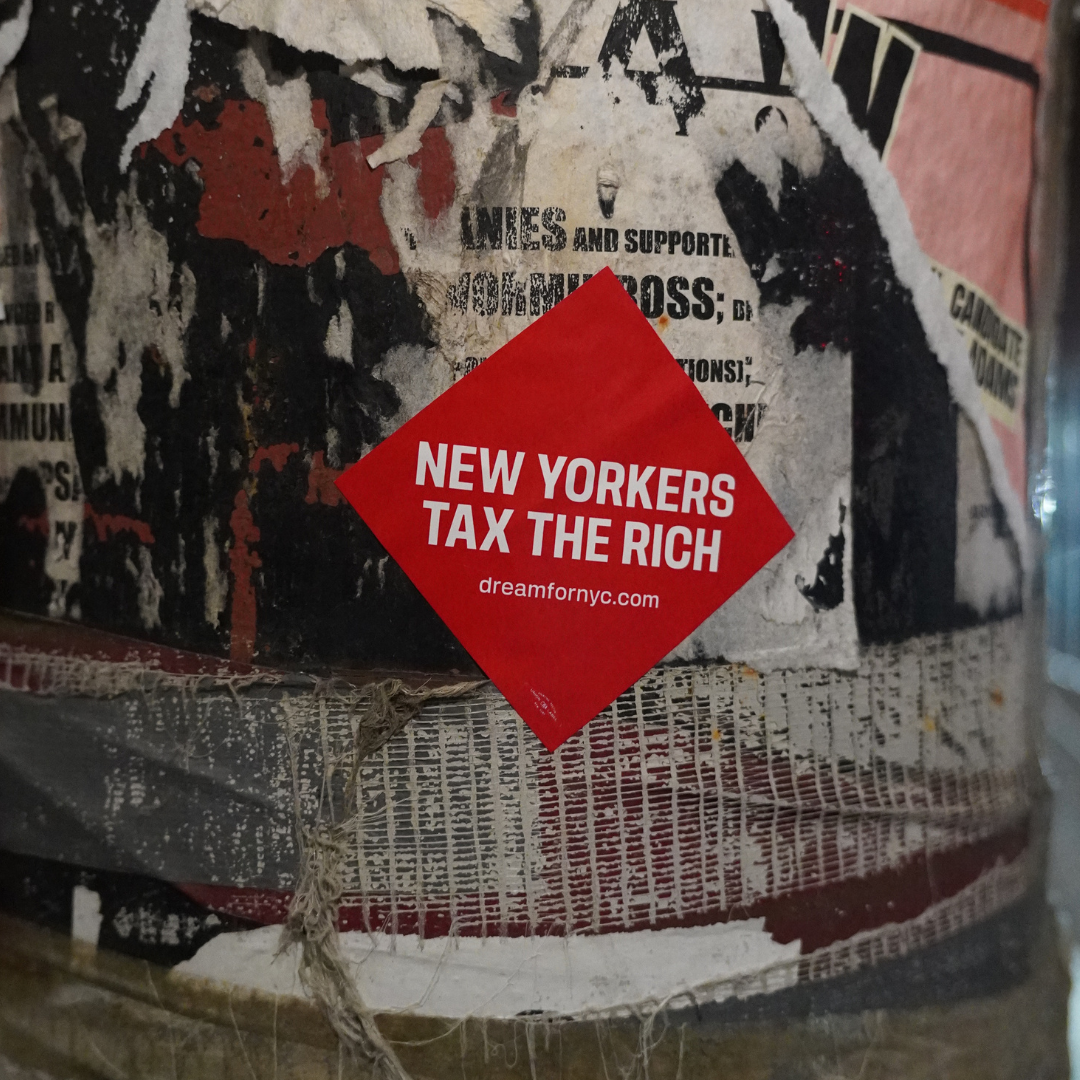 New Yorkers Tax the Rich Sticker (Square)
