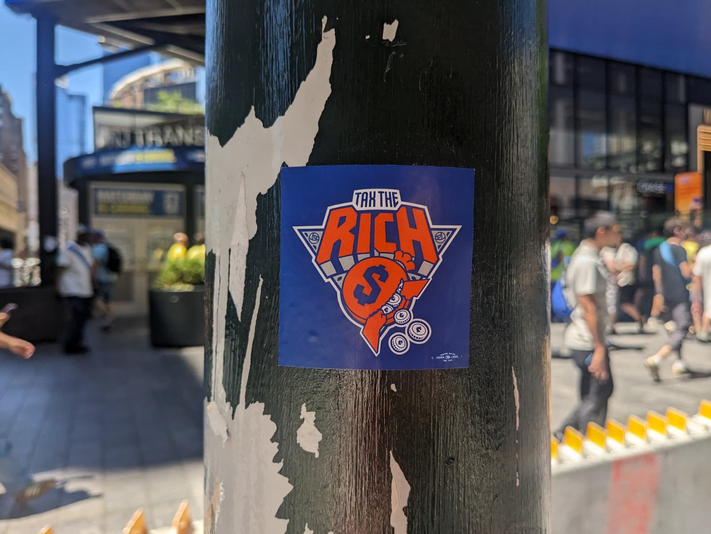 Tax the Rich NY Basketball Sticker