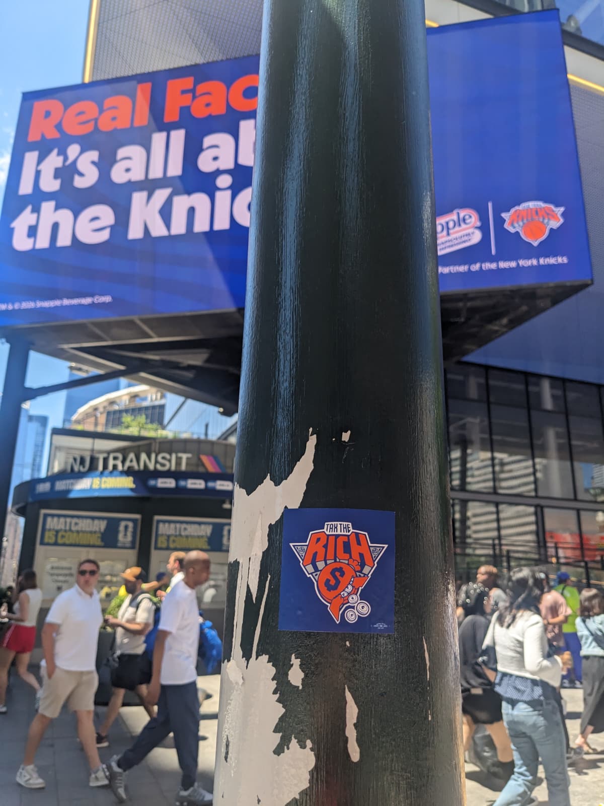Tax the Rich NY Basketball Sticker