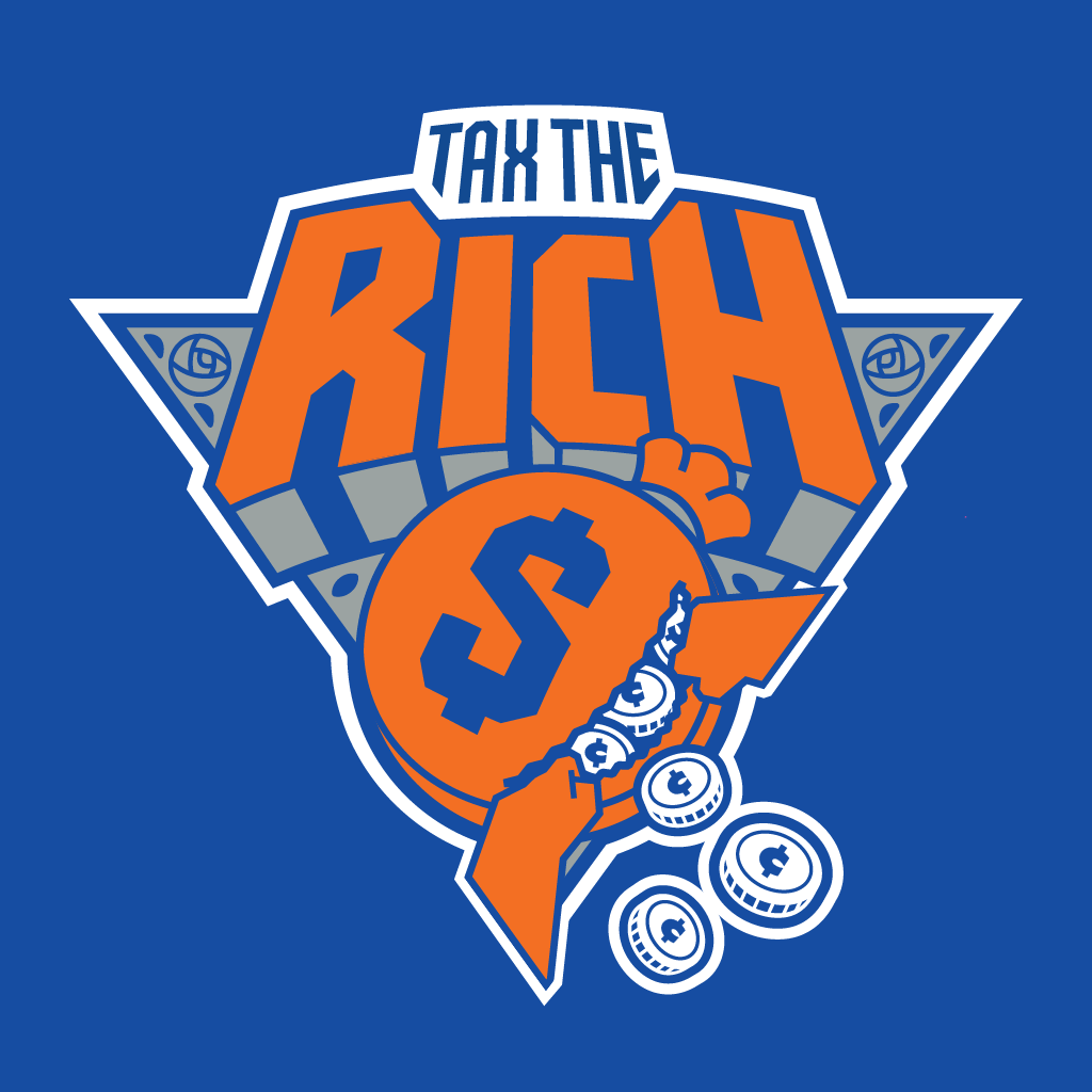 Tax the Rich NY Basketball Sticker